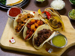LV Taco - Chicken, Pork, Steak, & Veggie Tacos